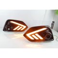 led drl daytime running light for Honda civic 10th with Dynamic moving yellow turn signal