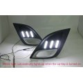 led drl daytime running light for Mazda 3 Axela 2010-2012 with Dynamic moving yellow turn signal ...