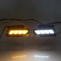 led drl daytime running light for Toyota Prado 120 Land cruiser LC120 FJ120 2003-2009 with yellow...
