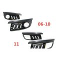 led drl daytime running light for Volkswagen Sagitar 2006-11with Dynamic moving yellow turn signa...