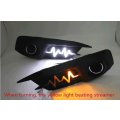 led drl daytime running light+rear light for honda civic 2016-2017 with Dynamic moving yellow tur...