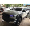 led drl daytime running lights daylights no-damaged installed on the headlight for ford ranger