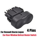 Car Auto Rear Window Control Switch Button Heating For Renault Dacia Logan 2008-2021 6001546145 6...