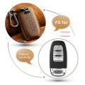 3 Buttons Remote leather Key Case Cover For Audi B6 B7 B8 A4 A5 A6 A7 A8 Q5 Q7 R8 TT S5 S6 S7 S8