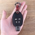 4 Button Key Fob Shell Case For SAAB 9-3 93 2003-2009 Leather Key Cover Keychain Car Key Bag Case