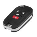 4 Buttons Uncut Blank Remote Flip Folding Key Shell Case Fob for Nissan Altima Maxima Sentra Versa