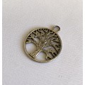 Pendant - Tree of Life Disk. Silver Colour #ML176