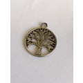 Pendant - Tree of Life Disk. Silver Colour #ML176