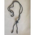 Necklace - Beads With Shiny Charcoal/Black Beads #ML428
