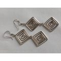 Silver Plated Shepherds Hook Earrings With Double Spiral Design #ML483 R250.00 | Dimensions: 76mm...