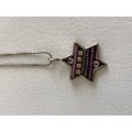 Necklace - 925 Silver Chain With Pendant - Adaya Brand, Magen David With Purple Stones & Designs ...