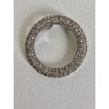 Silver Pendant, Circle of Life With Diamante #ML569| Dimensions: 30mm Diameter