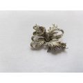 Brooch - Tulip Marcasite. Silver Plated #ML653