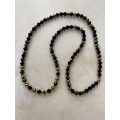 Beaded Necklace With Black & Gold Colour Beads #ML662 | Dimensions: 380mm Diameter