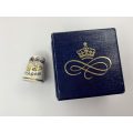 Antiques and Collectibles - Porcelain Thimble - Royal Worcester Commemorative Thimble on the Marr...