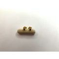 Gold Tone Star Shaped Stud Earrings #ML717 | Dimensions: 13mm x 4mm