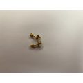 Gold Tone Star Shaped Stud Earrings #ML717 | Dimensions: 13mm x 4mm