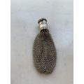 Antiques & Collectibles - Vintage Silver Coin Bag - Shaded Drawstring Mesh Coin Purse With Expand...