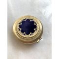 Antiques & Collectibles - Round Gold Metal Cosmetic Compact With Velvet Decoration #ML814 R195.00...