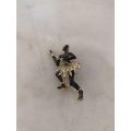 Gold & Black Metal African Dancer Brooch With White Diamante #ML878 R295.00 | Dimensions: 64mm x ...