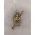 Gold & Black Metal African Dancer Brooch With White Diamante #ML878 R295.00 | Dimensions: 64mm x ...