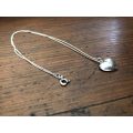 Necklace - Vintage Sterling Silver Heart Pendant on Silver Chain #ML781