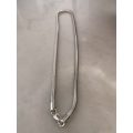 925 Silver Tube Link Necklace