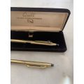 Pen Set - Gold Filled Quill Pen & Pencil Set In Original Box (One Loop In Box is Missing) - Stand...