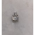 Charm - 925 Silver Butterfly Charm Made Up With Sparkling Diamante Stones #ML955 R195.00 | Dimens...
