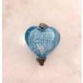 Pendant - Blue, Heart Shaped Pendant with Silver Tone Trim #ML971 R195.00 | Dimensions: 35 x 30mm