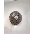 Earrings - Silver Tone Shepherds Hook. Diamante Stones Set On Silver Style Round Ball #ML972 R195...