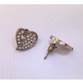 Earrings - Heart Earrings With Cutout and White Stone Chips. Rose Gold Colour #ML1035 R220.00 | D...