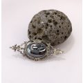 Brooch - Vintage Silver Colour With Central Large Oval Hematite Stone #ML1065 R395.00 | Dimension...