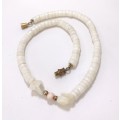Bracelet - Seashell Style White Beads. Large Size #ML1067 R150.00 | Dimensions: 250mm L