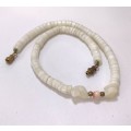 Bracelet - Seashell Style White Beads. Large Size #ML1067 R150.00 | Dimensions: 250mm L