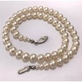 Necklace - Pearly Style Beads With Silver Colour Clasp #ML1069 R195.00 | Dimensions: 470mm L