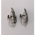 Earrings - Vintage Marcasite Screw-on Earrings #ML1080 R250.00 | Dimensions: 24mm x 13mm