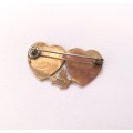 Brooch - Late Victorian Antique WWI Sweetheart Pin. Marked 'Mizpah' with prayer. Tarnished - ML1083
