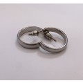Earrings - Silver Colour Open Hoops #ML1089 R120.00 | Dimensions: 20mm D