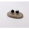 Earrings - Silver Colour Claw Studs With Black Stone #ML809 R295.00 | Dimensions: 17mm x 8mm