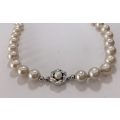 Necklace - Pearls With Silver Colour Clasp. Inscribed 'Metail' #ML1138 R295.00 | Dimensions: 440mm