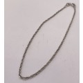 Bracelet - 925 Silver Rope Chain #ML1153 R295.00 | Dimensions: 197mm