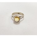 Ring - 925 Silver With Central Citrine Stone #ML1170 R695.00 | Dimensions: Stone 11mm D. Ring Size P