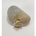 Ring - 925 Silver With Central Citrine Stone #ML1170 R695.00 | Dimensions: Stone 11mm D. Ring Size P