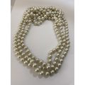 2 x Long Pearl Necklaces. light champagne colour #ML1195 245.00 | Dimensions: 600mm each