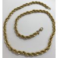 Necklace - Vintage Rope Chain Marked 'Monet Patented'. Mid 80s. Gold Colour #ML1212 R595.00