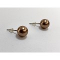 Earrings - Spherical Ball Stud. Copper Colour #ML1243 R120.00 | Dimensions: 10mm