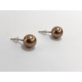 Earrings - Spherical Ball Stud. Copper Colour #ML1243 R120.00 | Dimensions: 10mm