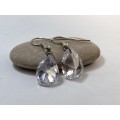 Earrings - Drops With Large Pear Shaped Crystal. Silver Colour Hooks #ML1254 R195.00 | Dimensions...