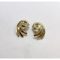 Earrings - Triple Twirl Style. 14kt Plum Gold Plated #ML1272 R550.00 | Dimensions: 19mm x 15mm
